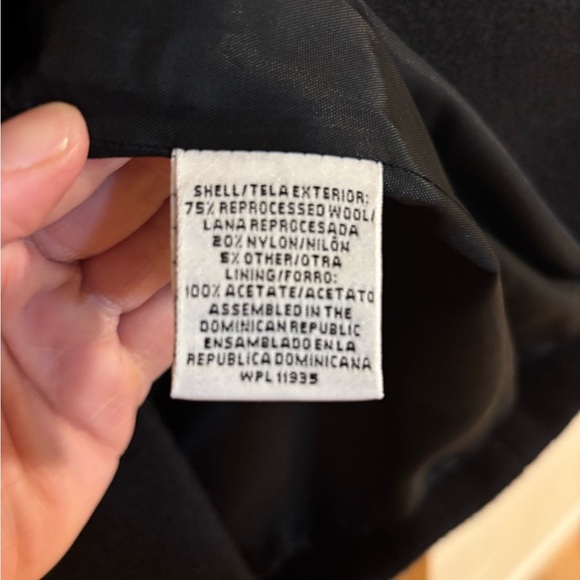 Liz Baker Wool Blend Black Hooded Button Up Coat - Size XL - Picture 4 of 4